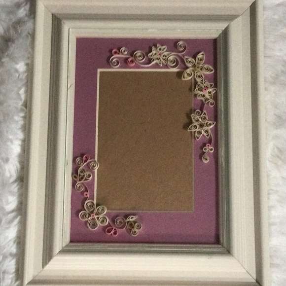 Quilled Wood Picture Frame NWOT - Picture 2 of 5